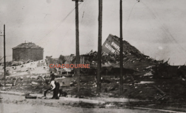 1912 Regina SK, two photos showing damage after June 30th cyclone