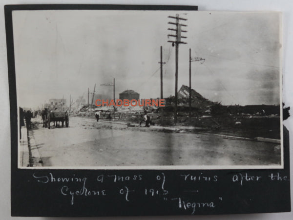 1912 Regina SK, two photos showing damage after June 30th cyclone