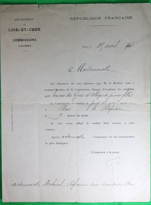1912 Société Centrale de Sauvetage des Naufragés - Diplome de Fondateur