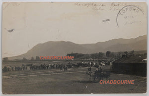 1912 photo postcard of Air Show, Colorado Springs CO