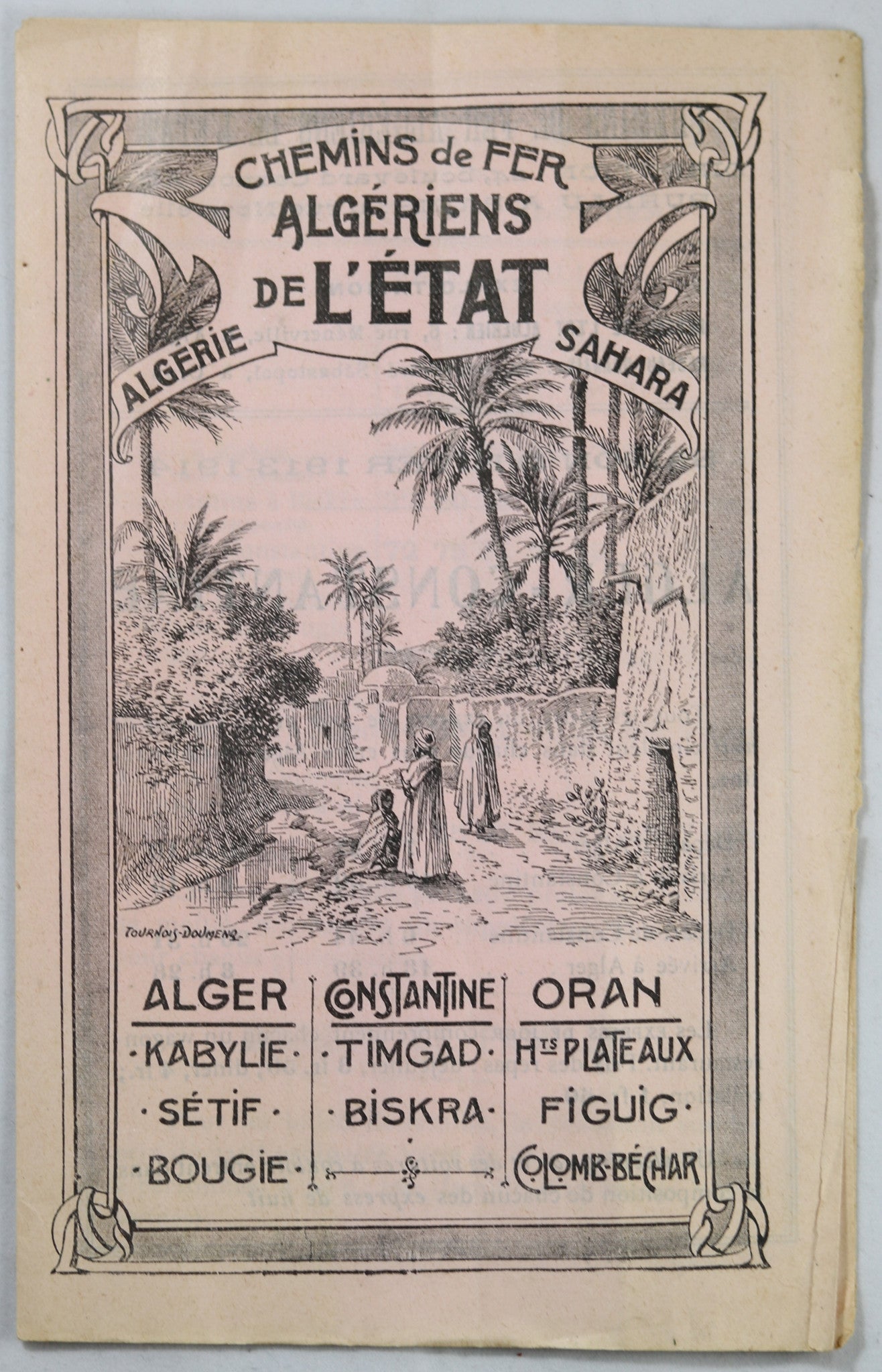 1913 chemins de Fer algériens de L’État – itinéraires et tariffs