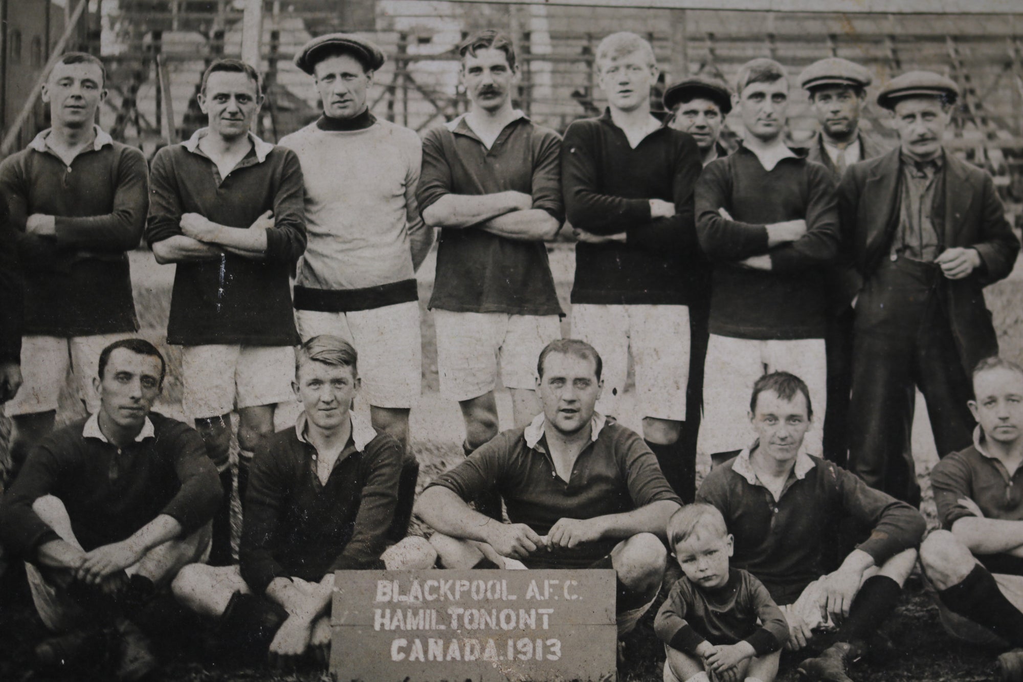 1913 vintage photo Blackpool AFC visit to Hamilton Canada