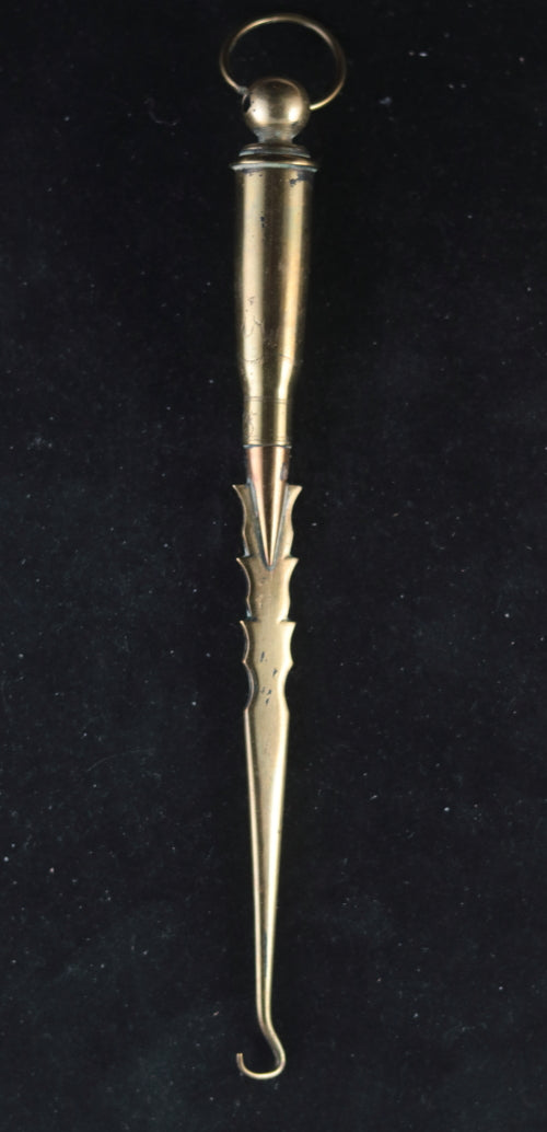 1914-15 Louvain Belgium Trench Art brass boot hook