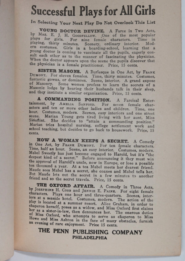 1914 USA pamphlet farce ‘A Considerable Courtship’ Bessie Blair Smith 1914 USA pamphlet farce ‘A Considerable Courtship’ Bessie Blair Smith