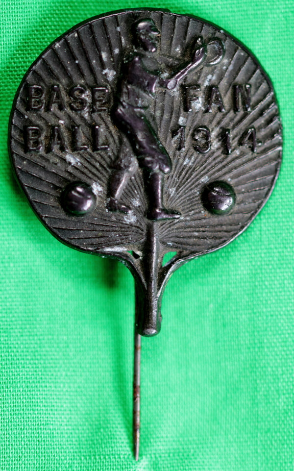 1914 'Baseball Fan' metal pin