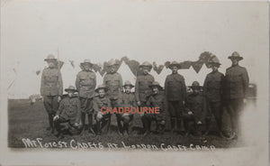 1914 Canada photo postcard of Mt. Forest cadets, London (Ontario)