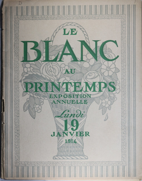 1914 Paris catalogue mode 'Le Blanc au Printemps - Exposition Annuelle'