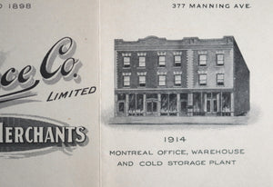 1914 letter Butter Merchant with letterhead, Toronto (Ontario)