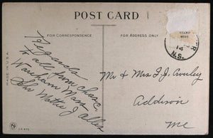 1914 humorous postcard promoting Bridgewater Nova Scotia