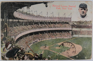 1914 postcard Polo Grounds baseball park New York Giants, NYC