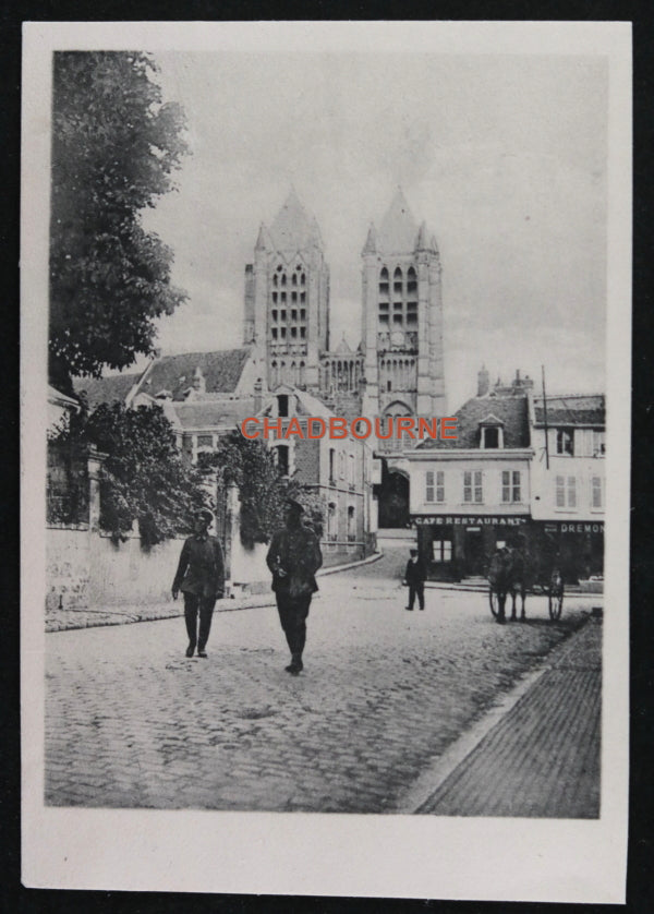 1915 France photo cathédrale de Noyon. Oise (Guerre 1914-18)