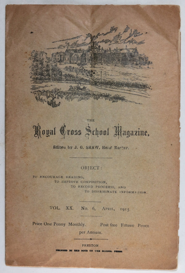 1915 Royal Cross School (for the Deaf) Magazine Preston UK