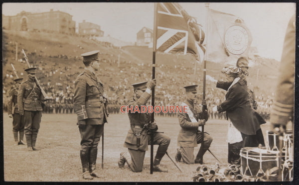 1915 WW1 presentation colours 51st Battalion Sarcee Camp Edmonton AB
