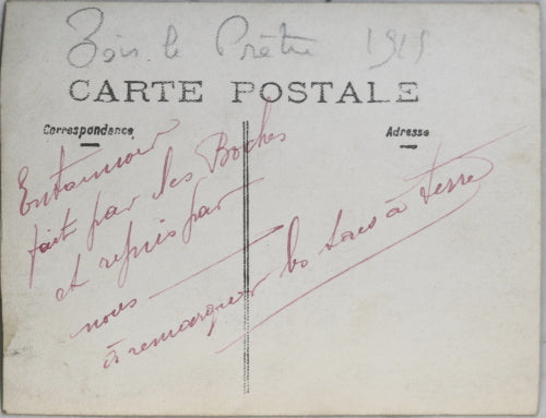 1915 Guerre 14-18  photo entonnoir Bois-le-Prêtre (Gézoncourt)