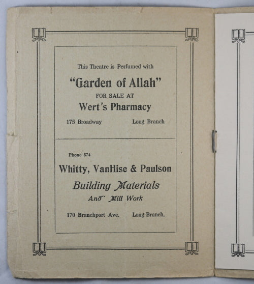 1915 Minstrel Show program Long Branch New Jersey Fire Dept. 1915 Minstrel Show program Long Branch New Jersey Fire Dept.