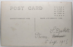 1915 photo postcard bucking bronco Pierre South Dakota #1