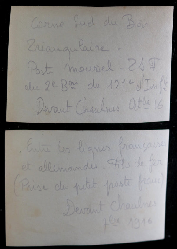1916 Guerre 14-18 Chaulnes (Somme) lot 5 photos militaires 1916 Guerre 14-18 Chaulnes (Somme) lot 5 photos militaires