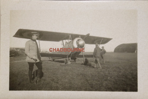 1916 Guerre 14-18 France photo avion au terrain Gugnecourt (MF14)