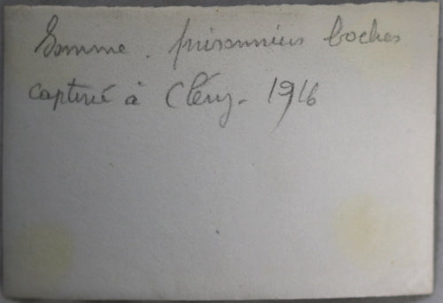 1916 Guerre 14-18 Somme photo prisonniers de guerre allemands