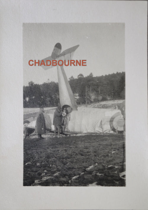 1916 Guerre 14-18 photo biplan capotè près Gugnécourt, escadrille MF14