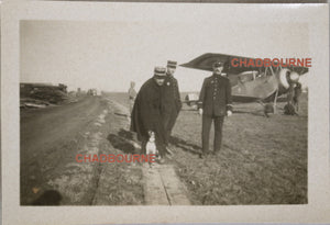 1916 Guerre 14-18 photo pilotes et Nieuport près Gugnécourt (MF14)