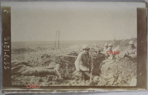 1916 Guerre 14-18 photo tranchée française près Cléry Somme 1916 Guerre 14-18 photo tranchée française près Cléry Somme