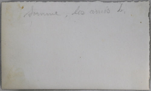 1916 WW1 photo of British solders going down road in Somme (France)