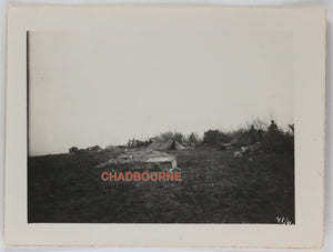 1916 WW1 photo of German Bivouac, Battle of Verdun (France)