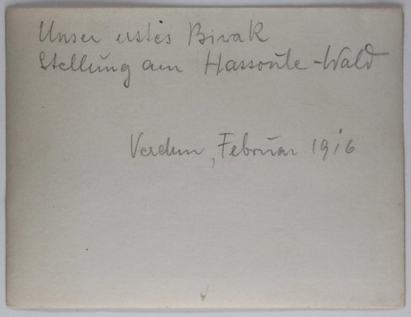 1916 WW1 photo of German Bivouac, Battle of Verdun (France)