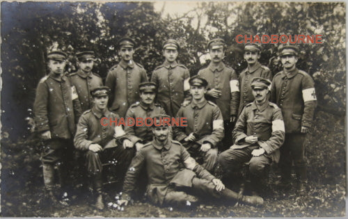 1916 WW1 photo postcard of German military First Aid workers