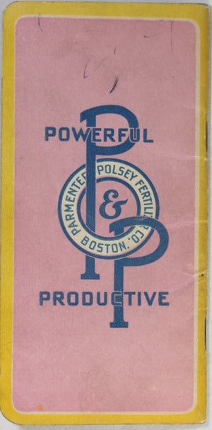 1916 advertising pamphlet for Parmenter and Polsey Fertilizer Co.