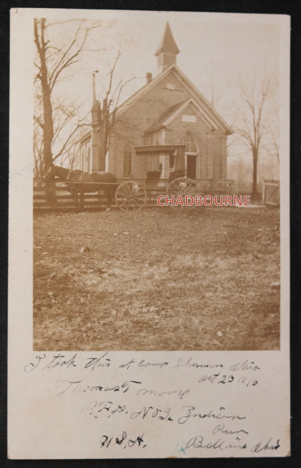 1916 three photo postcards of military Camp Sherman Ohio