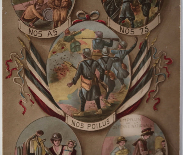 1917 France Guerre 14-18 carte postale patriotique (Calonne-Ricouart)