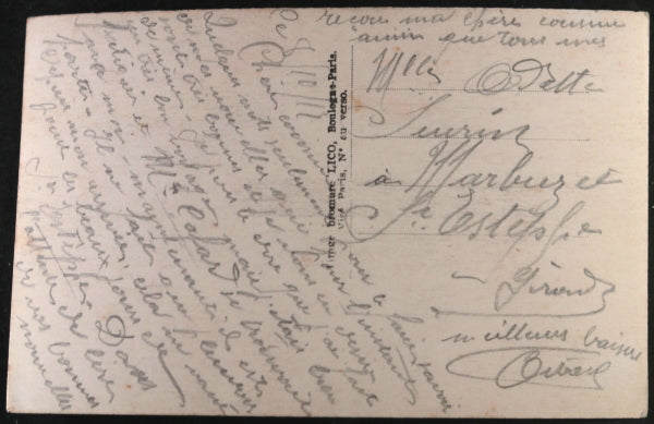 1917 France WW1 postcard celebrating US entry into War