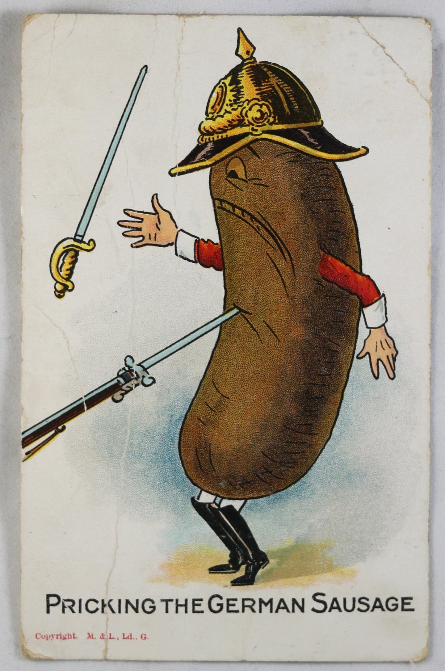 1917 WW1 patriotic postcard, to member Royal Flight Corps (Canada)