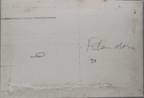 1917 WW1 photo postcard of crashed German biplane Poelkappelle Belgium