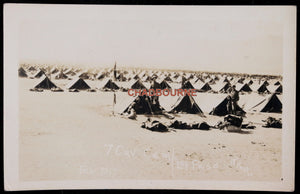 1917 photo postcard 7th Cavalry Camp, El Paso Texas