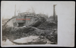 1918 photo postcard British female Mk IV tank J12 “Jericho”