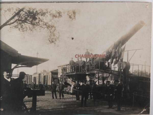 1918 WW1 photo of captured German ‘Amiens Gun’
