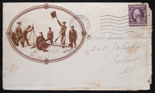 1918 WW1 illustrated letter from Camp Jackson , Columbia S.C.