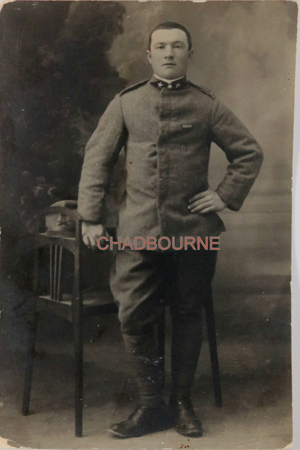 1918 WW1 photo postcard of Italian soldier