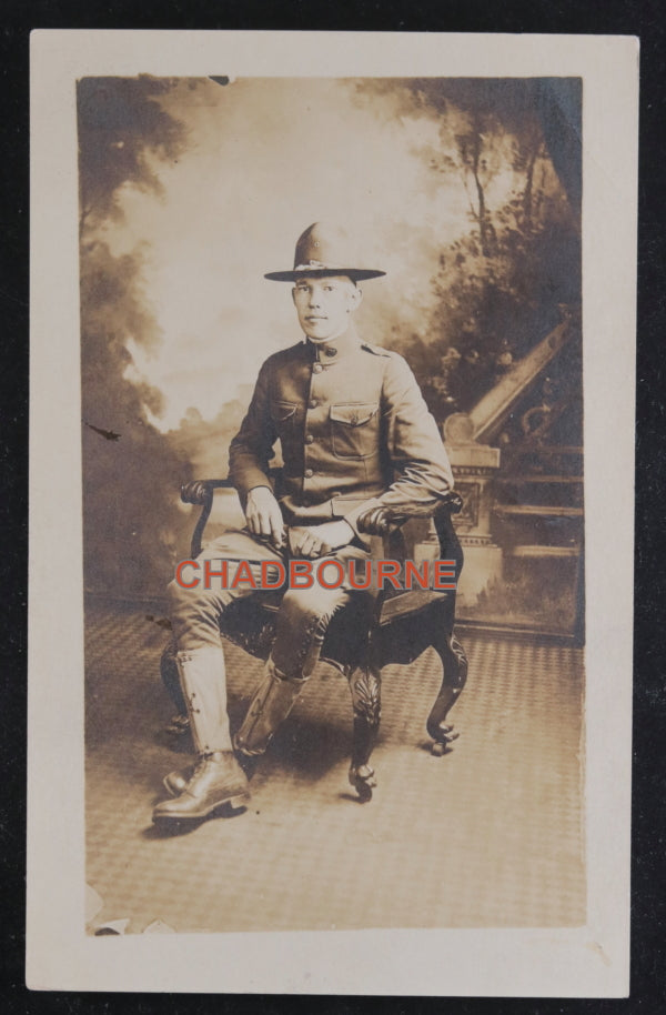 1918 photo postcard of American soldier, Cincinnati OH 1918 photo postcard of American soldier, Cincinnati OH