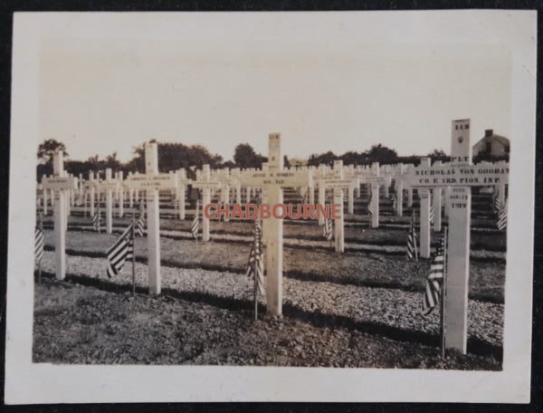 1919 WW1 photo of American hospital graveyard Savonay France