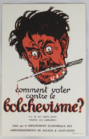 @1919 Carte Postale Anti-Bolchevisme (Barrère)