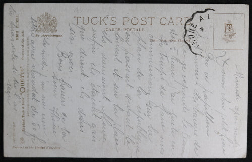 @1919 aviation themed postcard with fashionable lady (France)