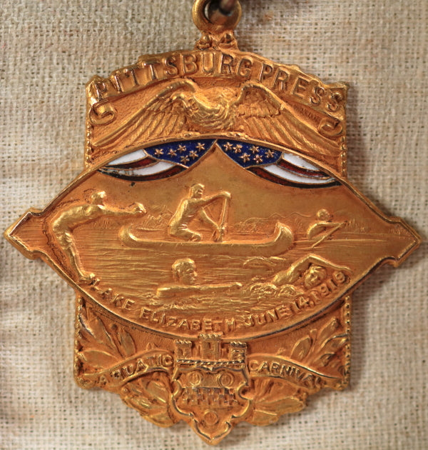 1919 gold medal Pittsburgh Press 100yds gunwale race (Dieges & Clust)