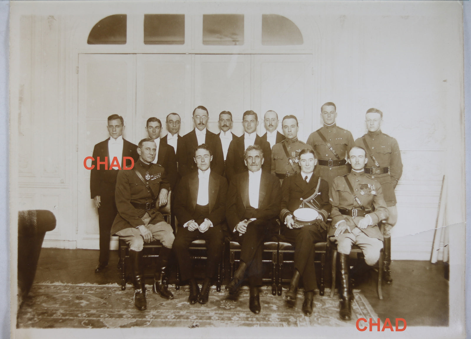 1920s French photo of US Ambassador Herrick and his staff by Manuel