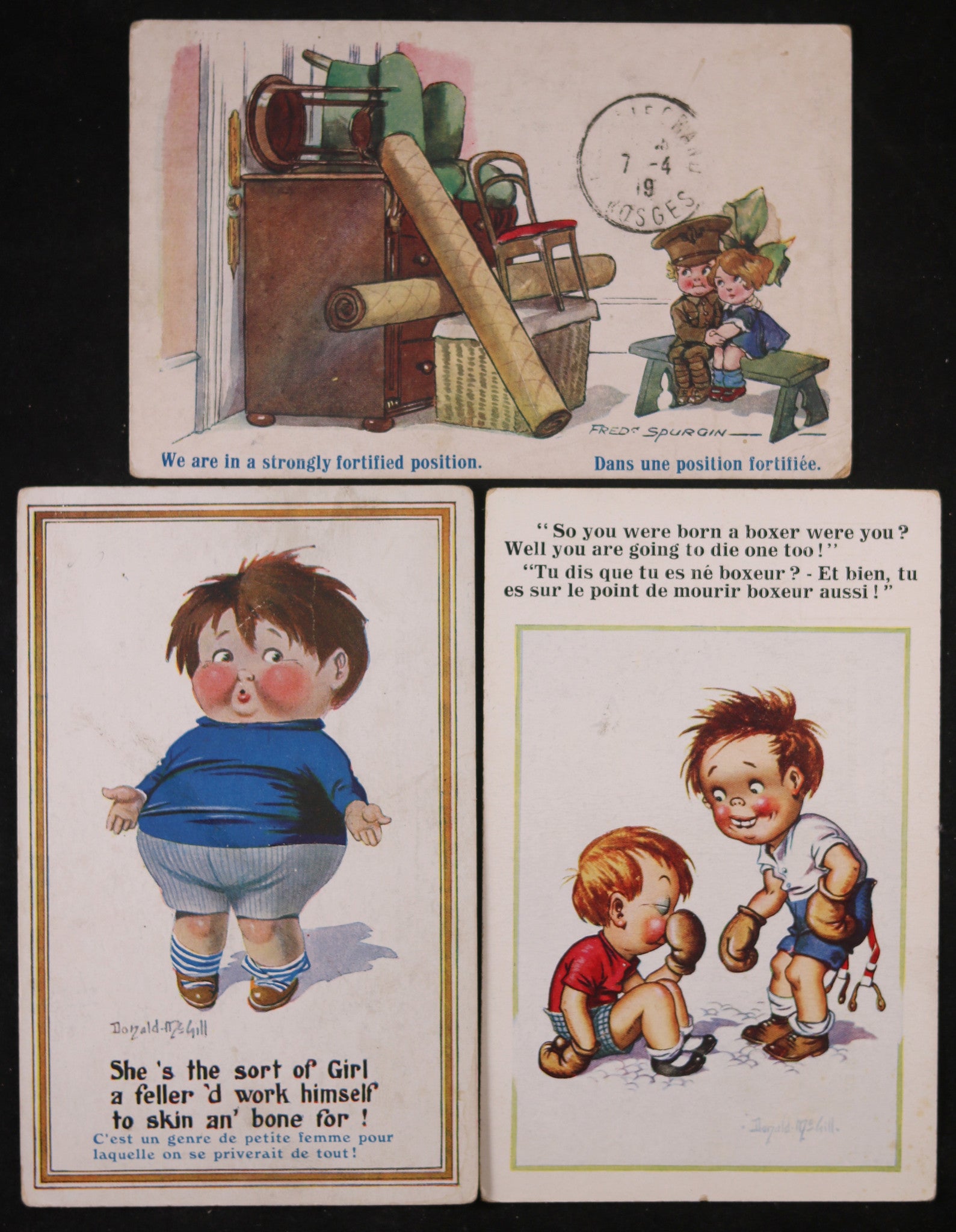 @1920s set of 6 postcards / lot de six CPA