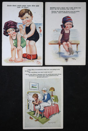 @1920s set of 6 postcards /  lot de six CPA