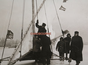1920s photo of ice-boating on Toronto Bay Canada